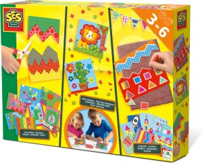 Zestaw 3 w 1 - nauka wycinania, wyklejania i dziurkowania SES Creative